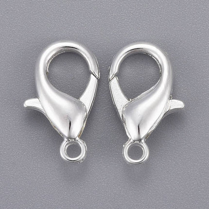 Alloy Lobster Claw Clasps – Parrot Trigger Clasps, Silver Plated, Cadmium & Lead Free for DIY Jewelry