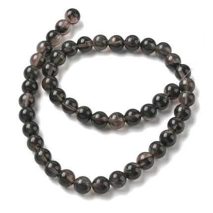 Natural Ice Obsidian Beads – Coconut Brown Round Gemstone Strand