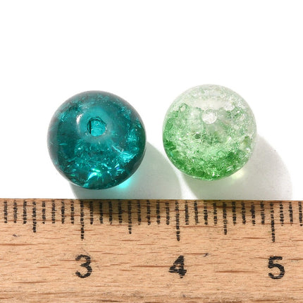 Mixed Style Glass Beads – Round Dark Green Strands for DIY Jewelry Making