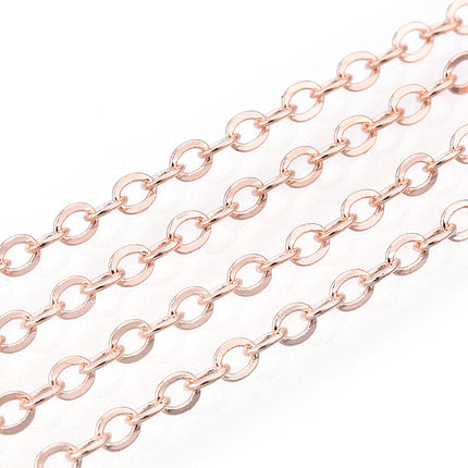 Brass Cable Chains, Soldered, Cadmium Free & Nickel Free & Lead Free with Spool