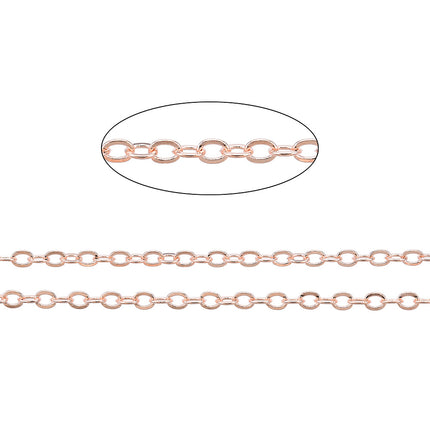 Brass Cable Chains, Soldered, Cadmium Free & Nickel Free & Lead Free with Spool