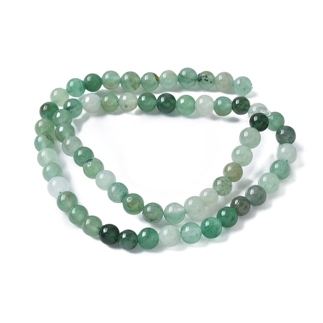 Natural Green Aventurine Beads – Round Strands, Grade B Defective Gemstone for DIY Jewelry