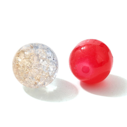 Mixed Style Glass Beads – Round Misty Rose, 8–10 mm