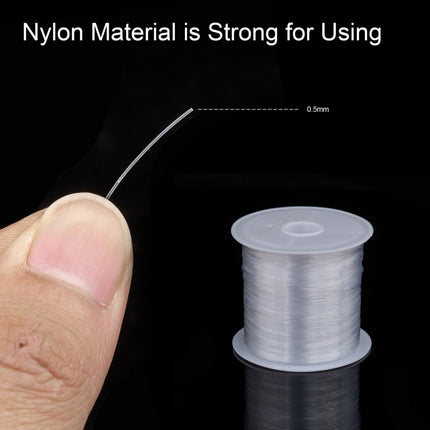 Clear Nylon Fishing Line – 0.5mm Strong Transparent Wire, 20m Roll for Beading, Crafting & Fishing