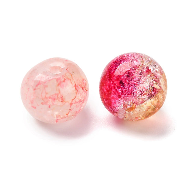 Bright Mixed Glass Beads – Round 8–10mm, Assorted Colors