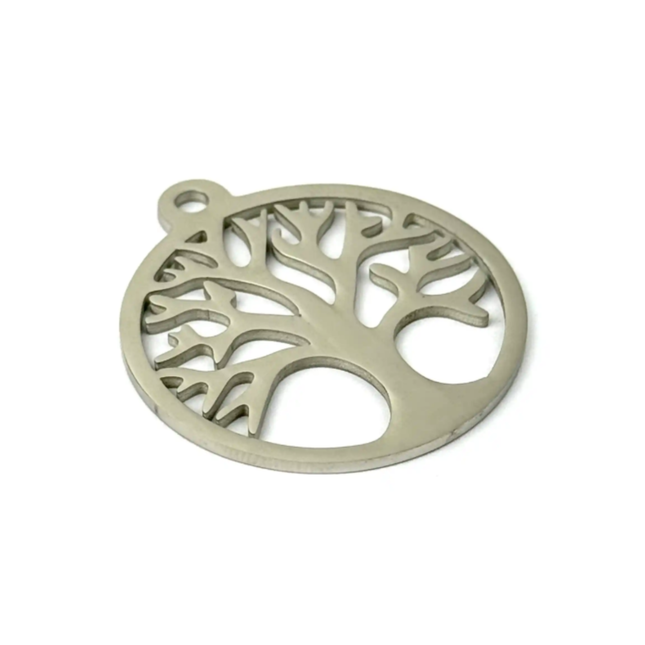 Tree of Life Pendants – Small Stainless Steel Charms (10mm, Pack of 10)