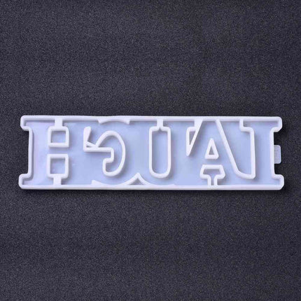 DIY Resin Casting Mold – Silicone Word “LAUGH” Decoration