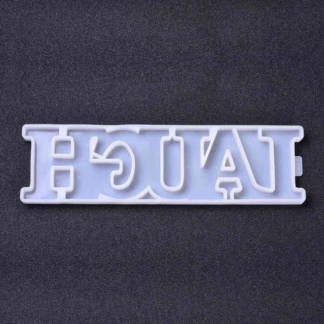 DIY Resin Casting Mold – Silicone Word “LAUGH” Decoration