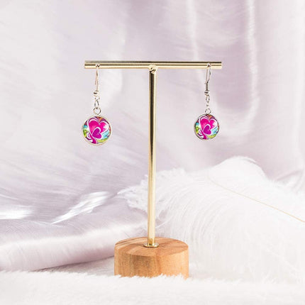 Flatback Glass Cabochons – 12mm Dome, Heart Pattern, Mixed Colours, DIY Craft Embellishments (20pcs)