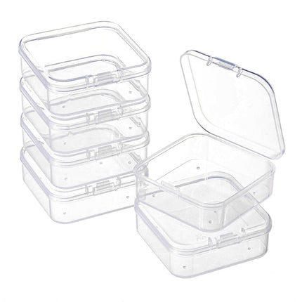 Square Plastic Bead Storage Containers – Clear Organizers for Jewelry & Craft Supplies