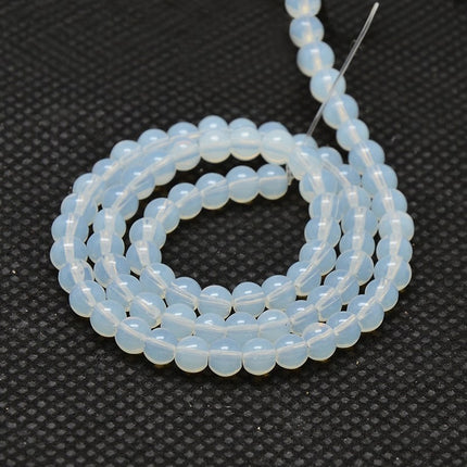AA‑Grade Opalite Beads Strand – Round White 6mm