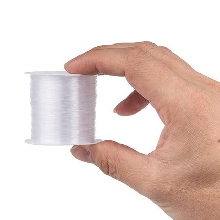 Clear Nylon Fishing Line – 0.5mm Strong Transparent Wire, 20m Roll for Beading, Crafting & Fishing