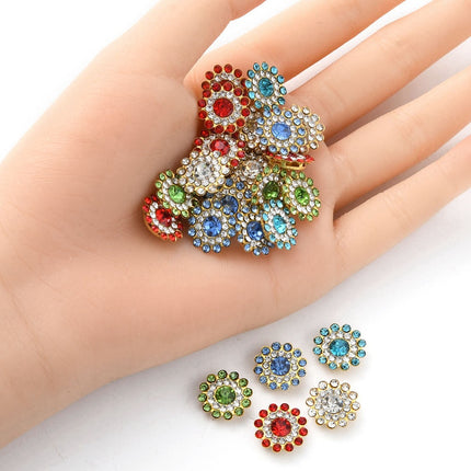 - Faceted Flower Sew-On Rhinestones 14x4.5mm Hole 1.2mm – Mixed Colors