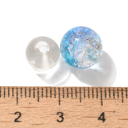 Mixed Style Glass Beads – Round Dodger Blue Strands for DIY Jewelry Making