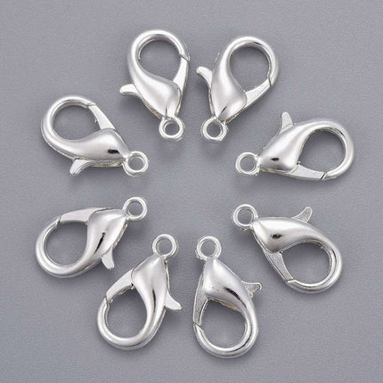 Alloy Lobster Claw Clasps – Parrot Trigger Clasps, Silver Plated, Cadmium & Lead Free for DIY Jewelry
