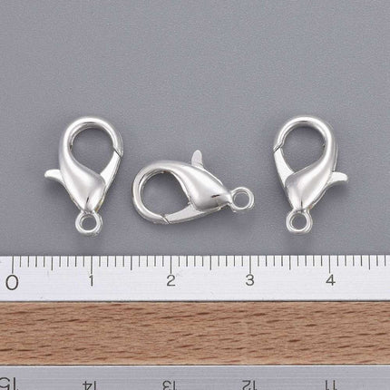 Alloy Lobster Claw Clasps – Parrot Trigger Clasps, Silver Plated, Cadmium & Lead Free for DIY Jewelry