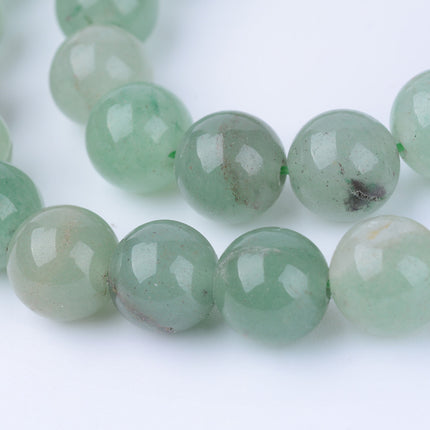 Natural Green Aventurine Beads – Round Strands, Grade B Defective Gemstone for DIY Jewelry
