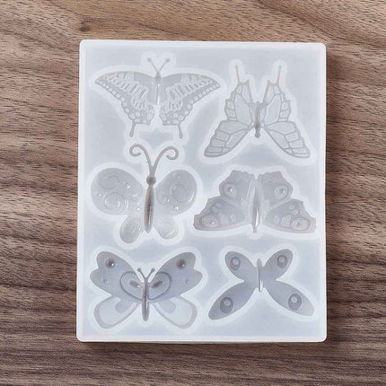 Silicone Mold Butterfly Ornament – DIY Resin Casting Mold for UV & Epoxy Resin Craft Making, White