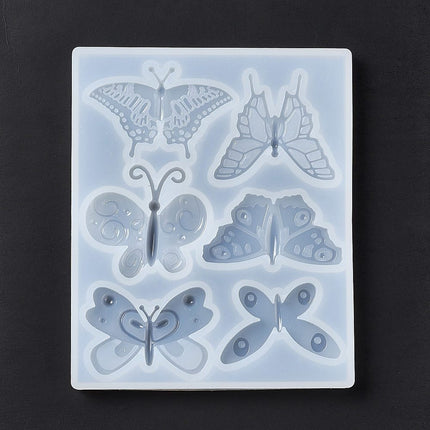 Silicone Mold Butterfly Ornament – DIY Resin Casting Mold for UV & Epoxy Resin Craft Making, White