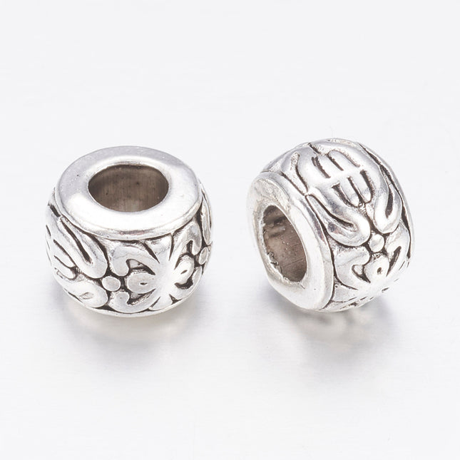 Antique Silver Rondelle Beads – Lead Free & Cadmium Free Spacer Beads for Jewelry Making