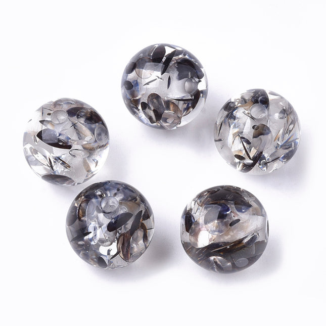 Resin Beads – Imitation Amber Round Beads, Mixed Colours, 10 mm (50 pcs)