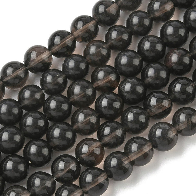 Natural Ice Obsidian Beads – Coconut Brown Round Gemstone Strand