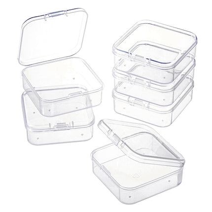 Square Plastic Bead Storage Containers – Clear Organizers for Jewelry & Craft Supplies