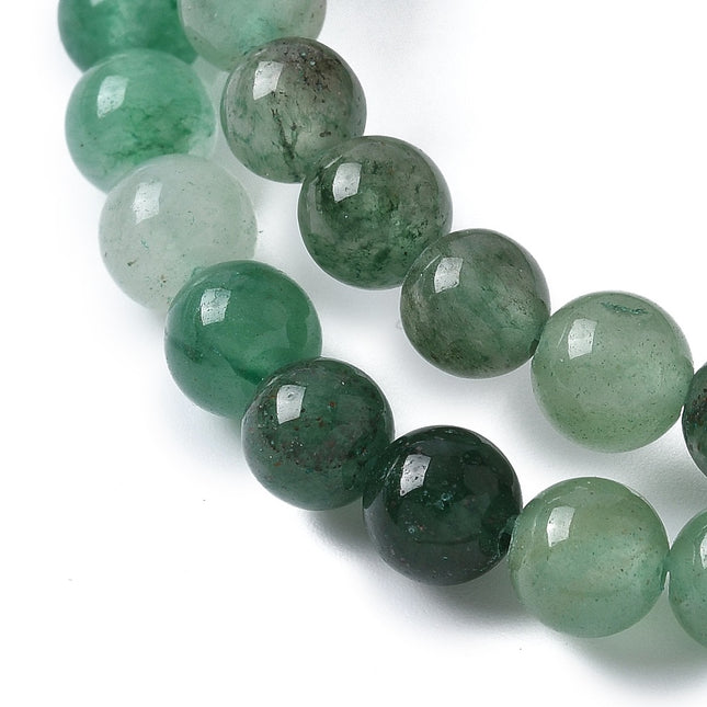 Natural Green Aventurine Beads – Round Strands, Grade B Defective Gemstone for DIY Jewelry