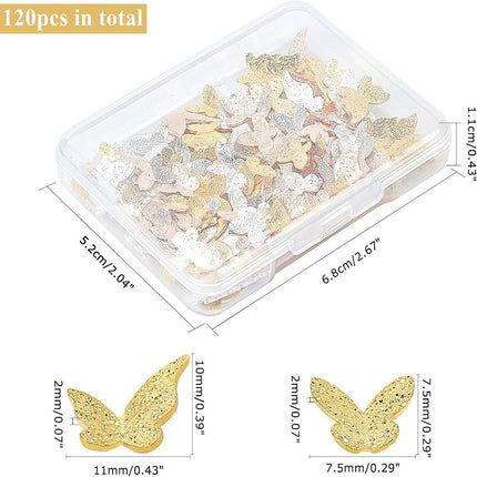 Mixed‑Colour Butterfly Alloy Cabochons – Resin Filler Embellishments for UV & Epoxy Resin Jewelry