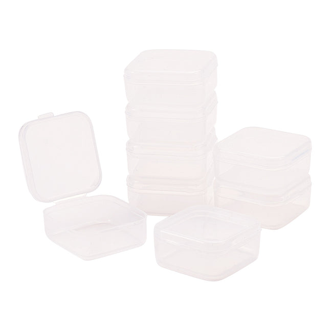 Transparent Plastic Bead Containers – Rectangle Clear Storage Boxes for Jewelry & Craft Supplies