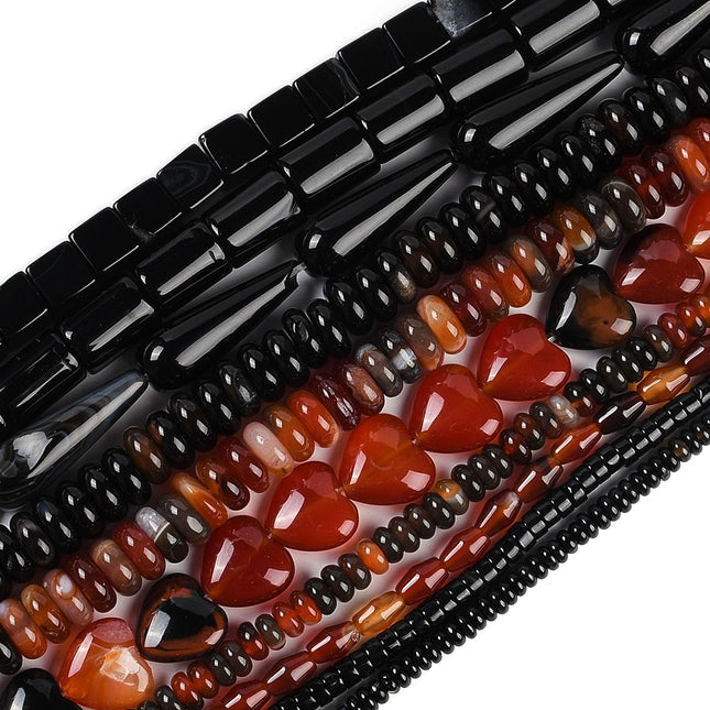 Natural Agate Beads Strands – Dyed & Heated, Mixed Shapes for Jewelry Making