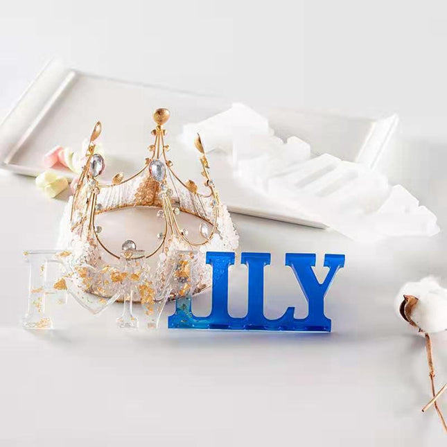 DIY Word Family Silicone Molds – Resin Casting Molds for UV/Epoxy Resin, White, 258×71×13mm
