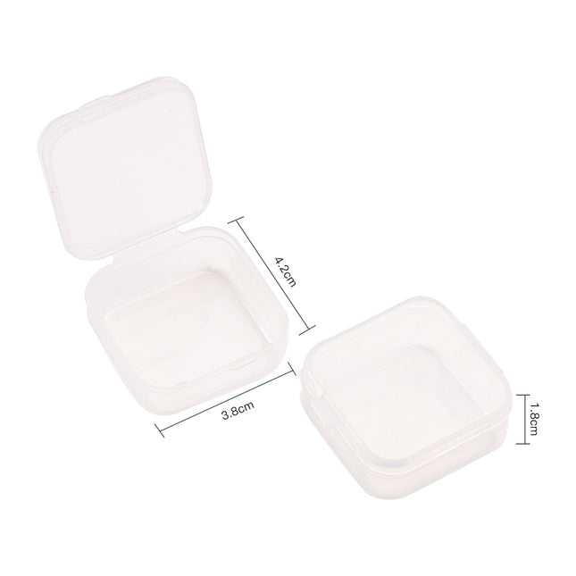Transparent Plastic Bead Containers – Rectangle Clear Storage Boxes for Jewelry & Craft Supplies