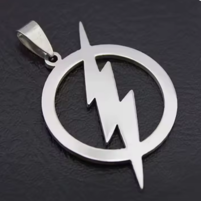 Stainless Steel Lightning Bolt Pendant – DIY Jewelry Making Charm