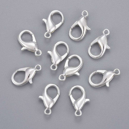 Alloy Lobster Claw Clasps – Parrot Trigger Clasps, Silver Plated, Cadmium & Lead Free for DIY Jewelry