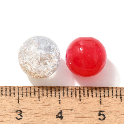 Mixed Style Glass Beads – Round Misty Rose, 8–10 mm