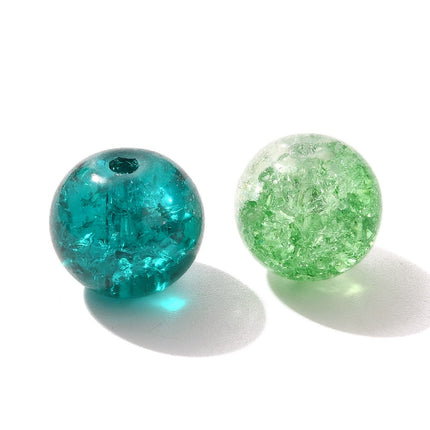 Mixed Style Glass Beads – Round Dark Green Strands for DIY Jewelry Making