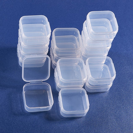 Transparent Plastic Bead Containers – Rectangle Clear Storage Boxes for Jewelry & Craft Supplies