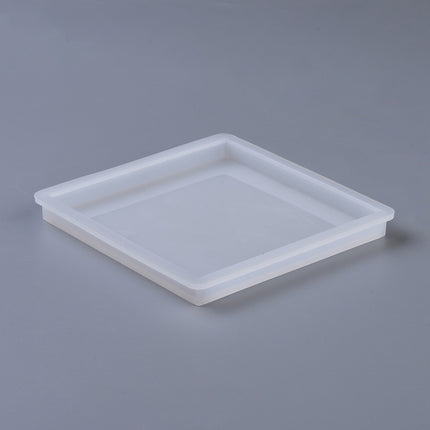 DIY Square Coaster Silicone Molds, Resin Casting Molds, For UV Resin, Epoxy Resin Jewelry Making, White