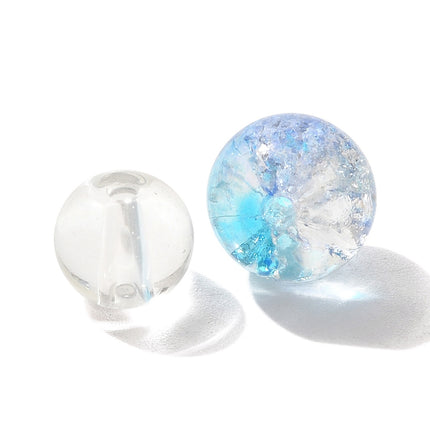 Mixed Style Glass Beads – Round Dodger Blue Strands for DIY Jewelry Making