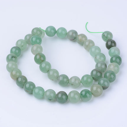 Natural Green Aventurine Beads – Round Strands, Grade B Defective Gemstone for DIY Jewelry