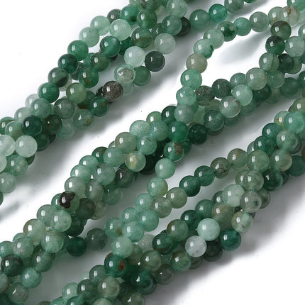 Natural Green Aventurine Beads – Round Strands, Grade B Defective Gemstone for DIY Jewelry