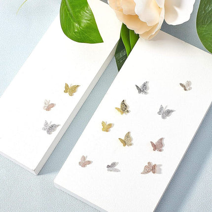 Mixed‑Colour Butterfly Alloy Cabochons – Resin Filler Embellishments for UV & Epoxy Resin Jewelry